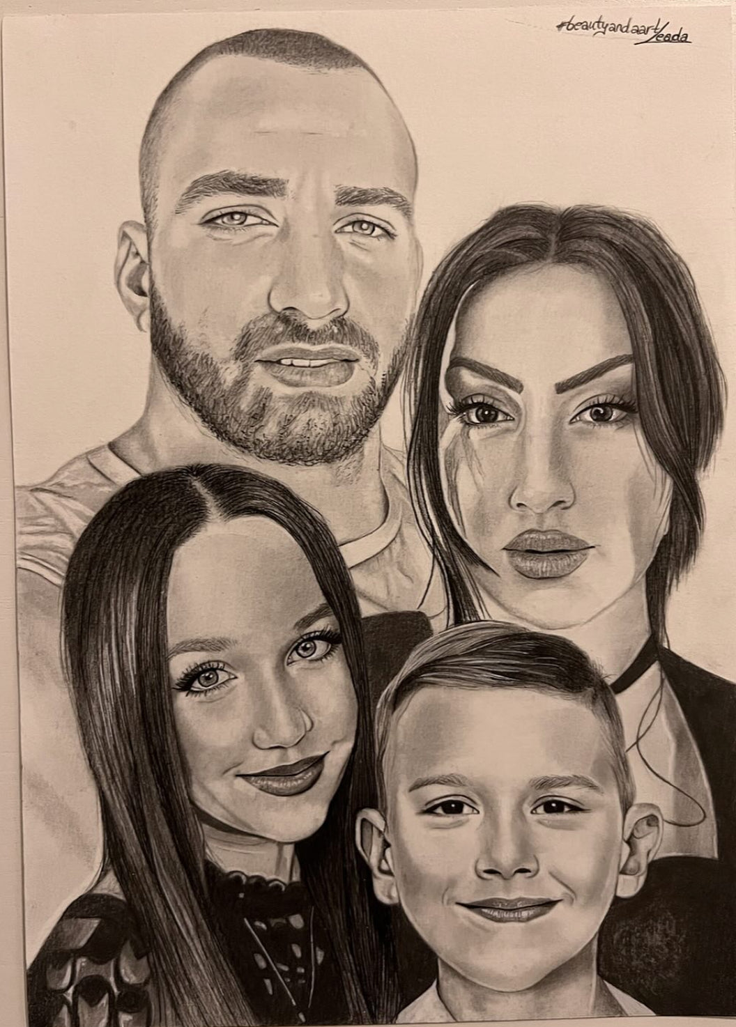 Handgezeichnete Portrait DIN A2