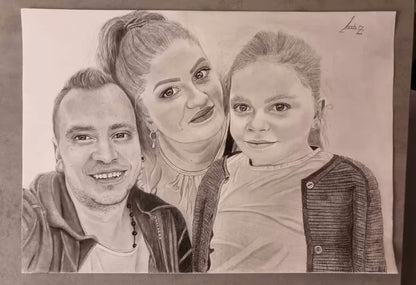 Handgezeichnete Portrait DIN A4
