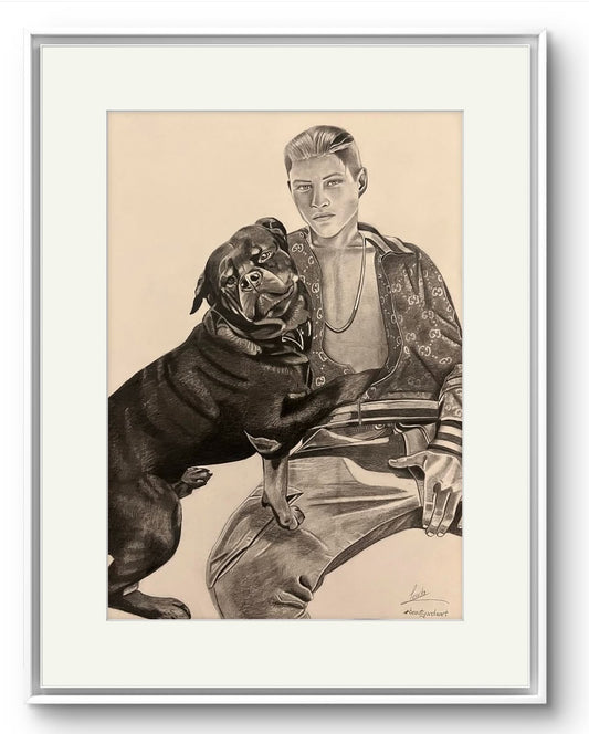 Handgezeichnete Portrait DIN A2
